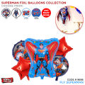 Superman Foil Balloons Collection, Superhero Super Man Movie Characters Chrome Metallic Balloons Set For Boy Reusable Balloon For Birthday Parties Decoration Super Hero Theme Party Supplies Pre School Class Theme For Party Decor Kids. 