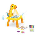  Drawing Projector Table for Kids, Trace and Draw, Drawing Board Giraffe with Light & Music, Child Smart Projector Sketcher Erasable Doodle Board Educational Toys for 3+ Girls Boys Toddlers. 