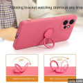 Lereach For Xiaomi Redmi Note 12 4G Mobile Cover Stand Finger Ring Holder Bracket All-in-one Back Cover Case. 