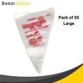 Icing bags disposable- Pack of 50- Large. 