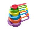 Plastic Colorful Measuring Spoon Cup 6 pcs Set Multi-Function Kitchen Tools Set. 