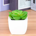High Quality Artificial Mini Succulents Plant, Artificial Lotus Plant with White Ceramic Square for Home & Office Decor. 