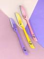 Pack Of 3- Feather Flamingo Facial Razor for Face, Eyebrows & Body shaving | 3-Piece Facial Touch-up Razor | Flamingo Facial Razors for Face, Eyebrows & Body Hair Removal | Facial Razors for Body, Face, Eyebrows Hair Removal. 