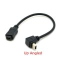 【All Of Me】Degree Up Direction Angled Mini USB 5 Pin Male to Female Extension Cable 0.2m 20cm MiniUSB adapter short Cable. 