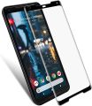 Google Pixel 2 XL / 2xl HD Glass Full glue Shinning glass Tempered Glass Screen Protector BLACK. 