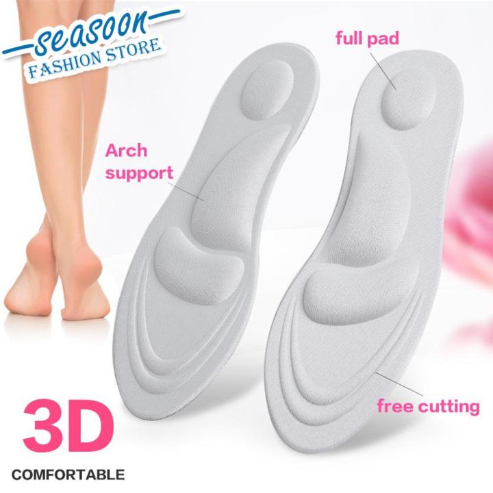 【Footprint】 Thickening Cotton 3D Support Elastic Shoes Insoles Breathable High Heel Shoes Pad