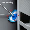 Microfiber Telescopic Triangle Mop, 180 Degree Rotatable Adjustable, Extendable Triangle Cleaning Mop Multifunction Triangular Mop Duster for Home Bathroom Floor Wall. 