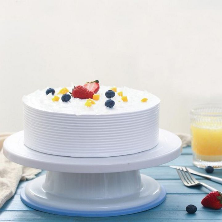DIY Pan Baking Tool Plastic Cake Plate Turntable Rotating Anti-skid Round Cake Stand Cake Decorating Rotary Table Kitchen Cake Turn Table