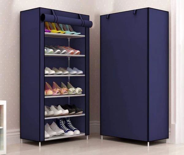 6 Layer Shoe Rack Nonwoven Dustproof Shoes Organizer Shelf with Cover Easy to Assemble Shoe Rack Home Dorm Shoe Cabinet Shoe Racks (6 Layers)