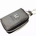 Black Car Zipper Pouch Key Chain with Logo. 