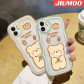 JIUMOO For iPhone 7 Plus iphone 8 Plus Case Cartoon Cute Japanese and Korean ins: Bears Cream Wave Border Soft Clear Shockproof Phone Cases Creative Camera Transparent Casing Simple Silicone Protective Cover. 