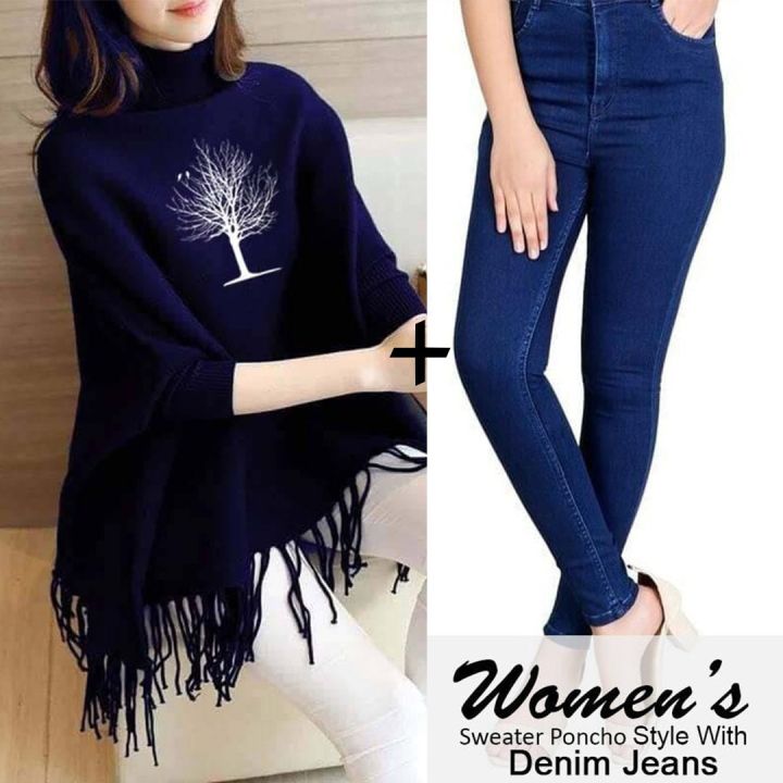 Pack%20of%202%20Printed%20poncho%20for%20women%20-%20Image%205