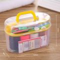Sewing Box Kit Set thread, Needle,Hand Tape ,Scissor Storage universal sewing accessories. 