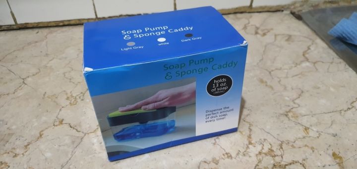 Good%20Quality%20New%20Soap%20Dispenser%20Soap%20Pump%20&%20Sponge%20Caddy%20With%20Sponge%20Dishwashing%20Soap%20Holder%20Sponge%20Rack%2013%20oz.%202-in-1%20Soap%20Dispenser%20Push-Out%20Liquid%20Dispenser%20Kitchen%20Dishwashing%20Brush%20Scouring%20Pad%20Detergent%20Automatic%20Dispenser%20Soap%20Sponge%20Caddy%20-%20Image%203