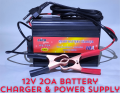 10A 2 in 1 Charger + Power supply Smart Battery Charger with Reverse Battery Protection. 