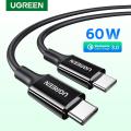 UGREEN USB C to USB C Cable 60W Fast Charging 3A Type-C Cord for MacBook, iPad, Samsung, Pixel & More. 