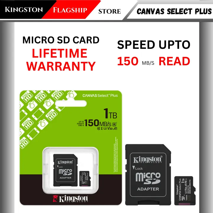 Kingston%20Canvas%20Select%20Plus%20Micro%20SDXC%20Card%2064GB/128GB/256GB/512GB%20UHS-I%20Class%2010%20Memory%20Card%20with%20Adapter%20-%20Lifetime%20Warranty%20-%20Image%208