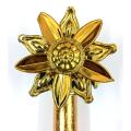 CURTAIN ROD ENDS FLOWER SHAPE ,PACK OF 4,F09-25MM ROD END FLOWER IN GOLDEN COLOUR. 