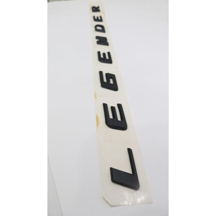 Matte Black Bonnet Letter Emblem "Legender" For Toyota Fortuner Legender