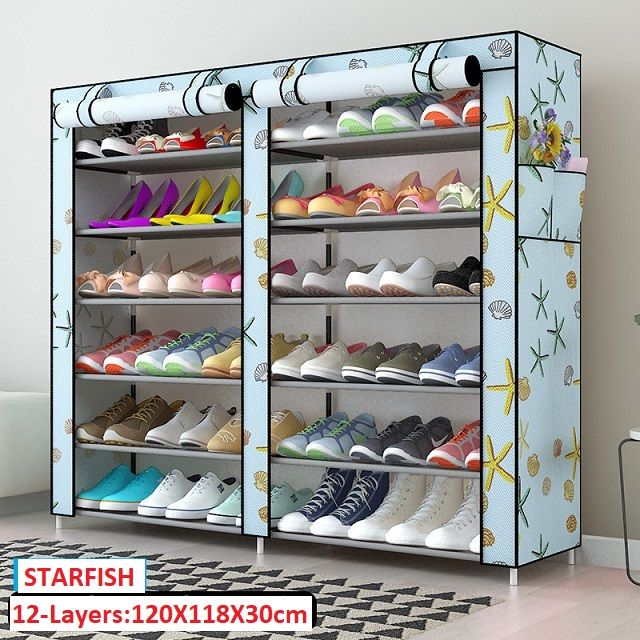 Shoe%20Organizer%20Rack%20with%20metal%20and%20Fabric%20Structure%2015-40%20Pair%20Capacity,%20Durable%20&%20Sturdy,%20Multiple%20Uses%20-%20Grey/Black/Pattern%20Colors%20-%20Image%203