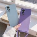 Crossbody Lanyard Case On For Xiaomi Redmi Note 10 9 8 7 11 Pro 4g 11pro 5g Cord Silicone Cover Note11 Note10 S 11s 10pro 5 G. 
