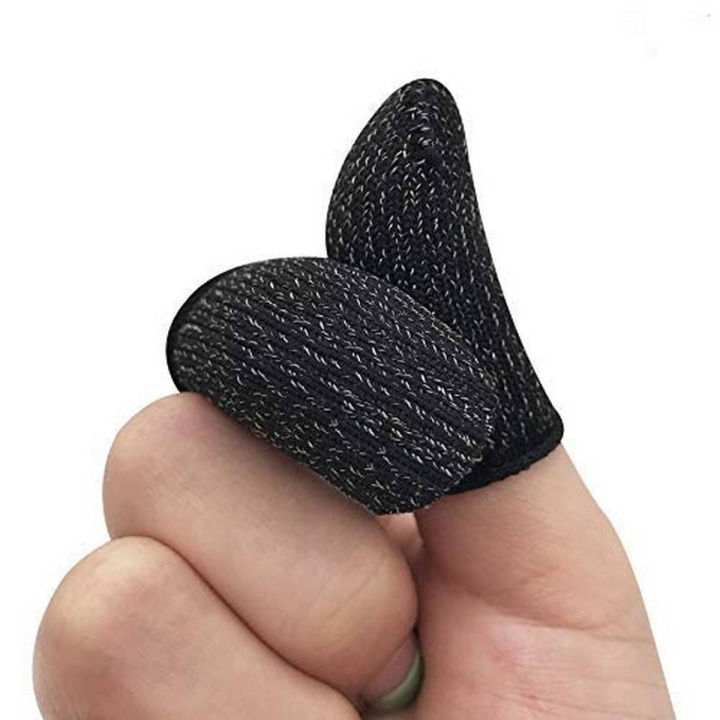 Pair Of PUBG Game Finger Sleeve Screen Controller Breathable Trigger Thumb Gloves - Free Fire Finger Sleeve Thumbs Gloves for playing Games Breathable Mobile Finger Sleeve Touch Screen Finger Controller Cover Non-Slip