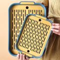 Small Double-Layer Dish Drainer Tray – Compact Resin Kitchen Rack with Drip Tray for Maximum Efficiency. 