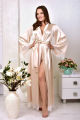 Silk Long Gown nighty with robe soft night dress green nightwear. 