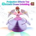 Electric Toy for Kids Magical Dancing Princess Robot with Projection Lighting Auto-unfolding Dress Perfect Children's Toy Accessories Attractive Cartoon Princess Toy. 