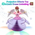 Electric Toy for Kids Magical Dancing Princess Robot with Projection Lighting Auto-unfolding Dress Perfect Children's Toy Accessories Attractive Cartoon Princess Toy. 