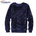 Men Pullover Top Windproof Solid Color Male Plus Velvet Sweatshirt. 