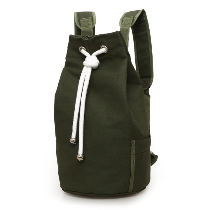 New%20Canvas%20Drawstring%20Backpack%20Large-Capacity%20Bucket%20Basket%20Bag%20Sports%20Gym%20Bag%20Riding%20Backpack%20Factory%20Direct%20Sales%20-%20Image%205