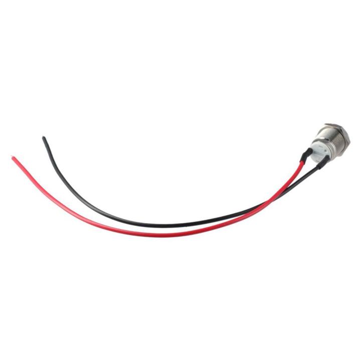 Durable 12mm Momentary Push Button Switch Black Shell with pre-Wiring Without LED 1 Normally Open