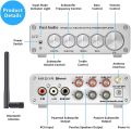 Fosi Audio BT30D-S Bluetooth 5.0 Stereo Audio Receiver Amplifier 2.1 Channel Mini Hi-Fi Class D Integrated Amp 50 Watt x2+100 Watt for Home Outdoor Passive Speakers/Subwoofer Powered Subwoofer. 