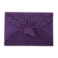 10Pcs/Set Delicate Carved erflies Romantic Wedding Party Invion Card Envelope Invions for Wedding：rple. 