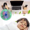 USB Fan LED Clock Light USB Charging Led Fan Creative Temperature Clock Light. 