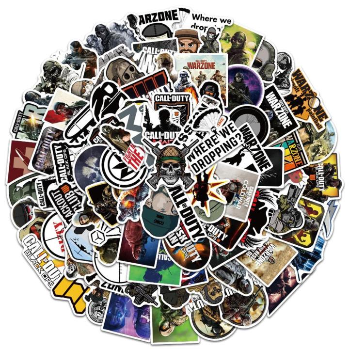 Call of Duty Warzone Ghost Advance Warfare Black Ops Game DIY Sticker Water Proof Decal Vinyl for Car Skateboard, Phone, Laptop, Luggage & Guitar – 50 Pieces