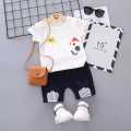 T-Shirt And Short Pant For Kids Baby Boys And Girls Round Neck Short Sleeves Tee Tops Clothes Sets Dresses Outfit. 