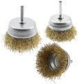 Wire Brush Wheel Cup Brush Set 7 Piece, Wire Brush for Drill 1/4 Inch Arbor Coarse Brass Coated Crimped Wire Wheel. 