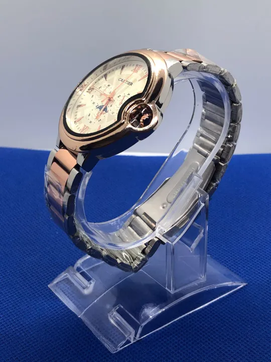 Cartier%20Mens%20Watch%20Roman%20Symbols%20chain%20straps%20Silver%20Gold%20Watch%20-%20Image%202