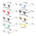 Mini Funny Heart-Shaped Sunglasses Women Men Candy Color Hip Hop Metal Frame Sun Glasses Ultra-small Shades. 