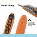 Voltage Detector Pen Test Screwdriver Circuit Tester Electric Test Pen Screwdriver Digital Display Non-Contact Voltage Tester AC/DC 12-250V Contact Induction LED with Light 1pcs Home Tool (with Light) for Home Appliance Repairing and Detection. 
