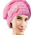 Bear Coral Fleece Thicken Quick Dry Hair Hat Towel Water Absorption Shower Cap. 