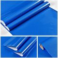 Blue Wallpaper Peel and Stick Wallpaper Vinyl Self Adhesive Decorative Film for Furniture Kitchen Counter Top Cabinets (12" X 60"). 