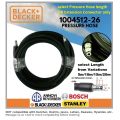 Pressure Hose for Black&Decker Bosch Pressure Washers 5/10/15/20 m - Quick Connect ends - for most Black n Decker models like PW1400 etc. Select 5 meter / 10 meter / 15 meter / 20 meter / Extension Connector Only / from variations. 