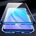 Samsung Galaxy Note8  - 360 Magnetic Adsorption Case Metal Frame Tempered Glass Back with Built-in Magnet Cover. 