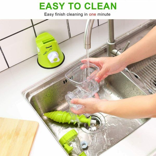 Geedel Manual Masticating Juicer, Original Slow Juicer Machine for Maximum Nutrition Value, Hand Cold Press Juicer for All Fruits and Vegetables