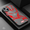 Marvel Iron Man color phone case for iPhone 11 pro Max 12 mini 13 se 7 8 6 s Xs X XR 14 15 plus 14Promax 6 shockproof soft cover. 