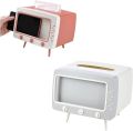 2 in 1 Tissue Container Phone Holder, Tissue Box Statement Unique TV Shape Tissue Box with Phone Holder. 