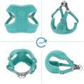 Soft Padded Chihuahua Yorkie Dog Cat Harness Leash Set Warm Winter Pets Puppy Clothes Pug French Bulldog Clothing For Small Dogs - White - S. 